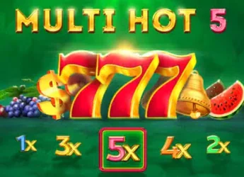 Multi Hot 5 classic slot game featuring lucky sevens and fruit symbols