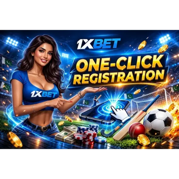 1xBet One-Click Registration promo banner